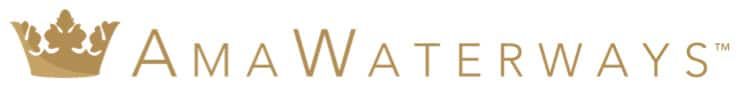 The logo for ama waterways has a crown on it.