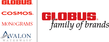 A globus family of brands logo with logos for cosmos , monograms , avalon and waterways