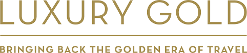 The logo for luxury gold bringing back the golden era of travel