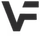 Black-and-white stylized VF logo with bold angular letters on a white background