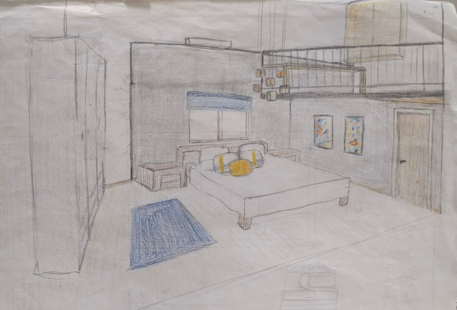 Plan Sketch for Bedroom Design