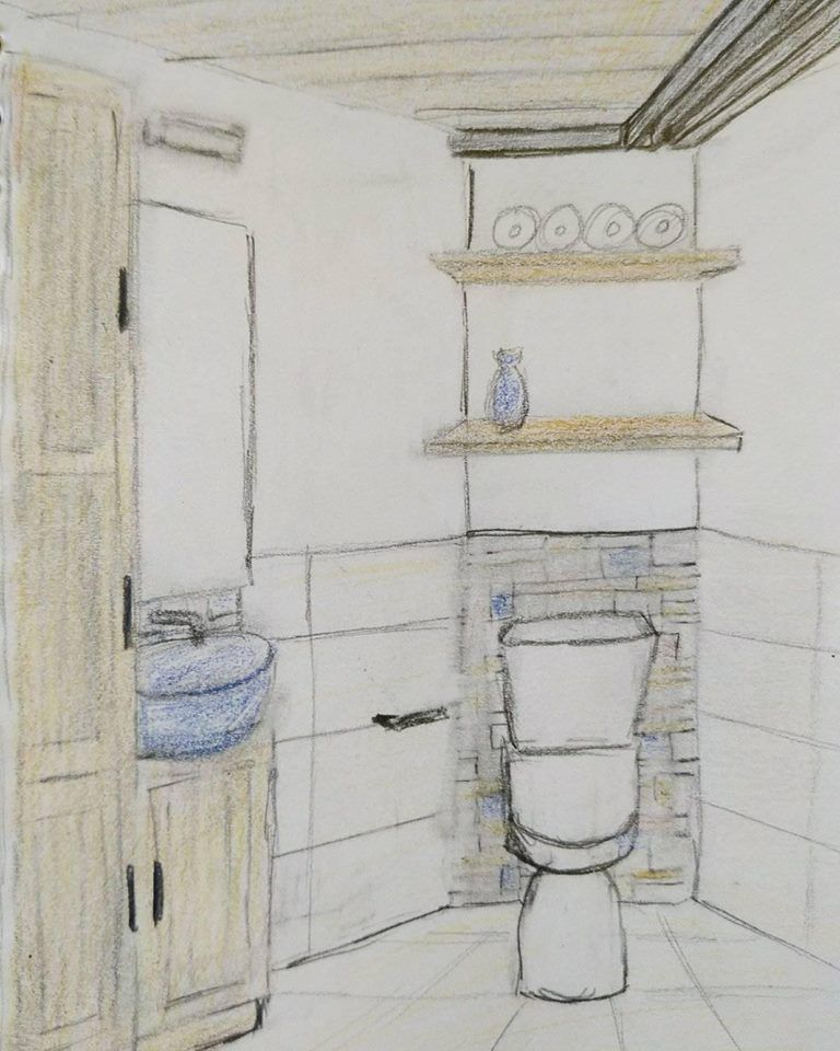 Plan Sketch for Powder Room Design