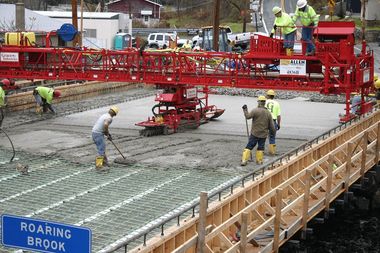 bridge deck builder in action on a job site