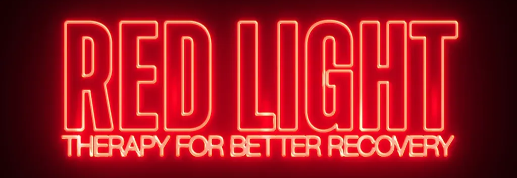 Rood neonbord met de tekst 
