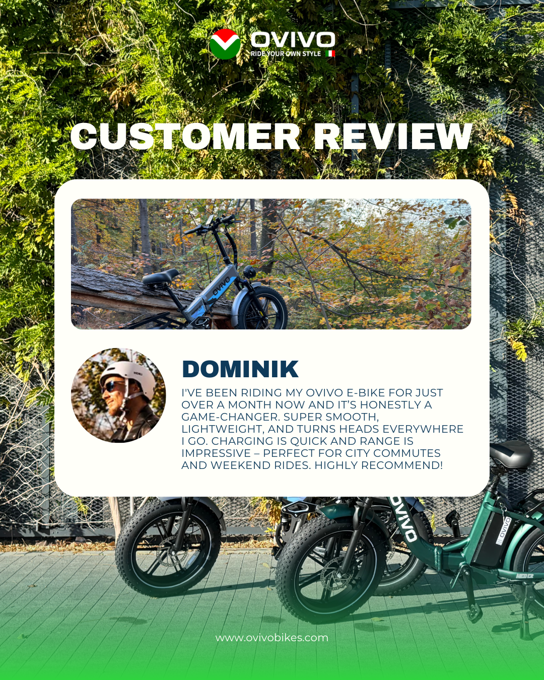 It is a customer review of a bicycle.