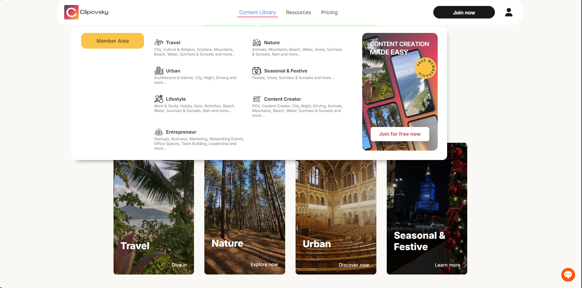 A screenshot of the homepage of a website.