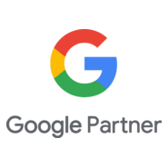 A google partner logo on a white background. Ervins Studio - Google Partner