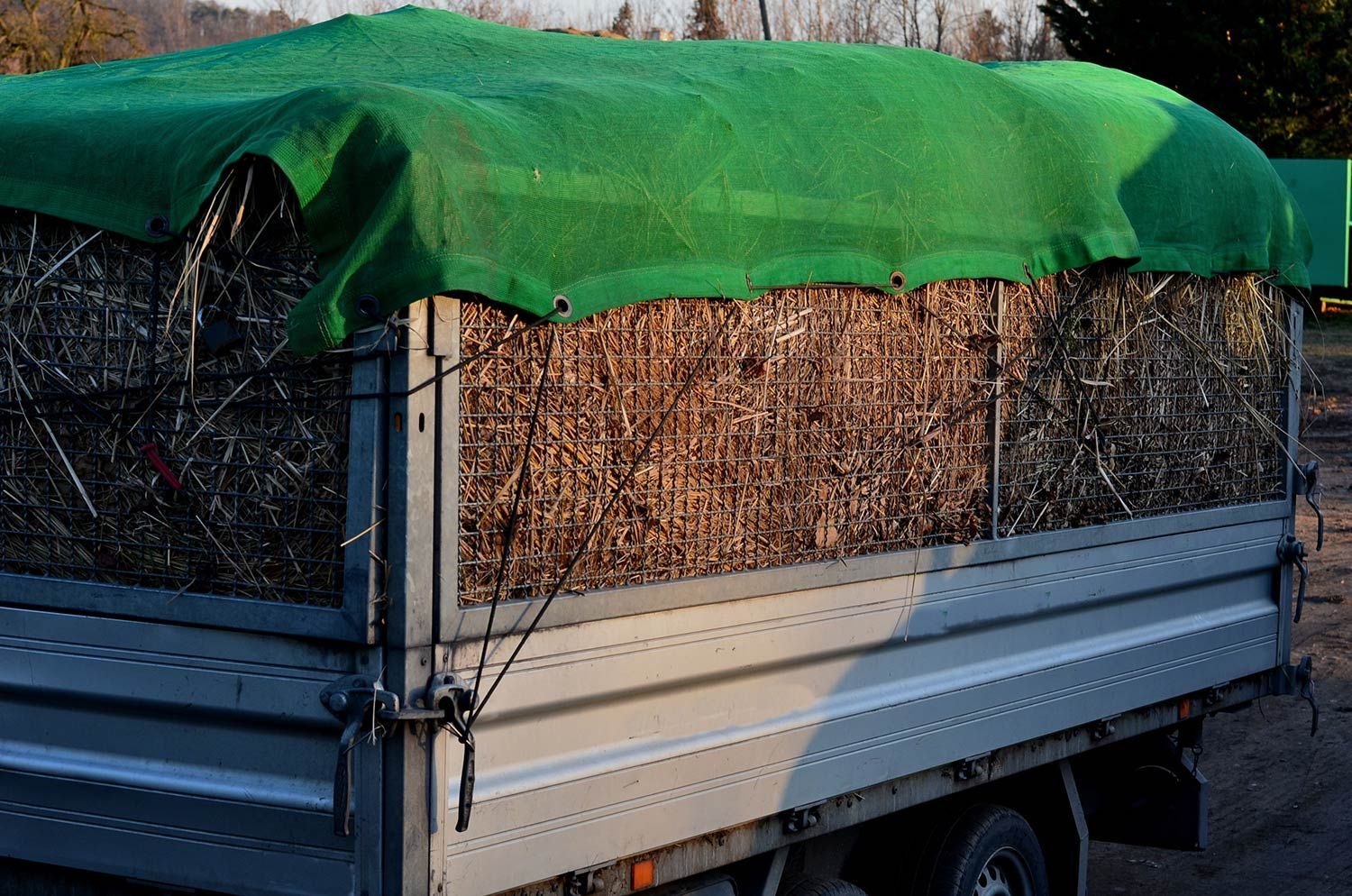 Trailer with landscaping debris
