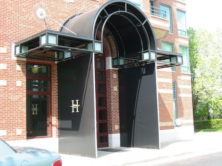 Metal Black Entrance Awning — Roseville, MI — J.C. Goss Company