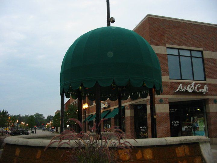 Single Round Green Awning — Roseville, MI — J.C. Goss Company