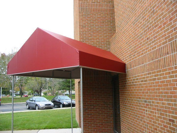 Red Triangular Awning — Roseville, MI — J.C. Goss Company