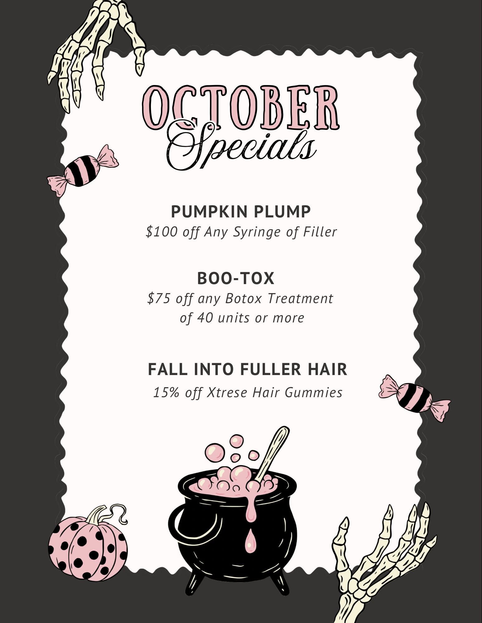 March specials: Emerald Glow Up, Pot of Gold Plump, and Luck Smiles Duo promotions. Green and gold accents.