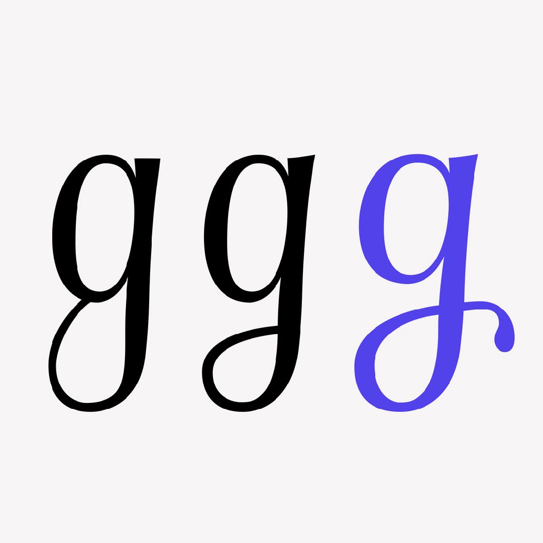 Two black lowercase 