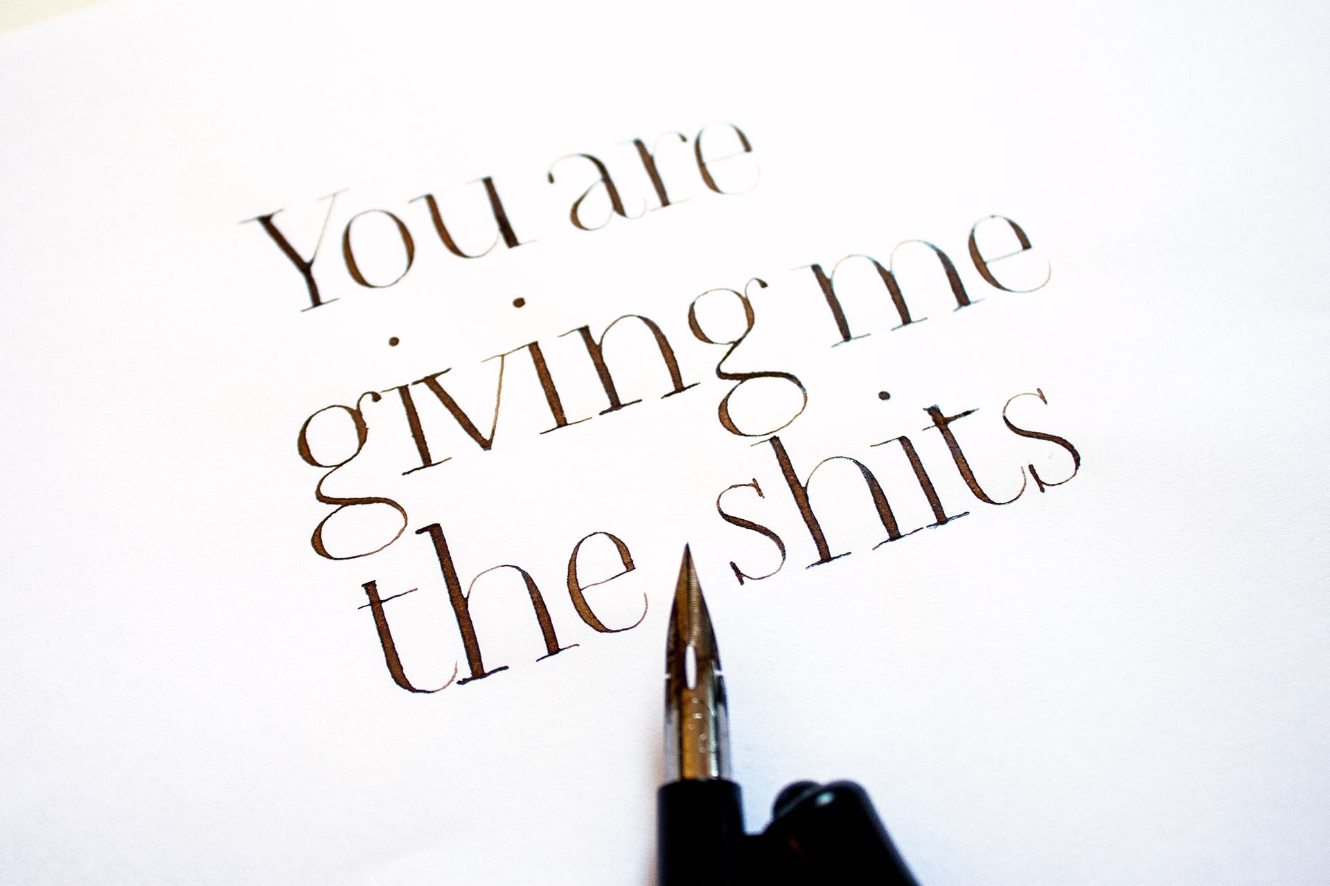 The words