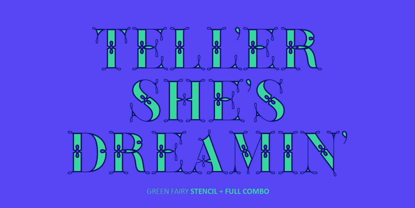 Blue text on purple background: “THEY SHE’S DREAMIN” in bold decorative letters.