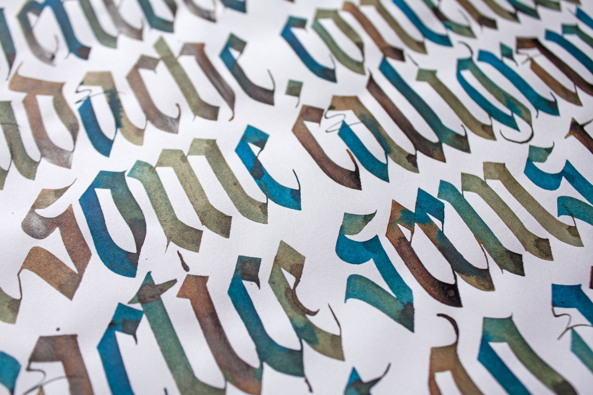 Blackletter Gothic calligraphy