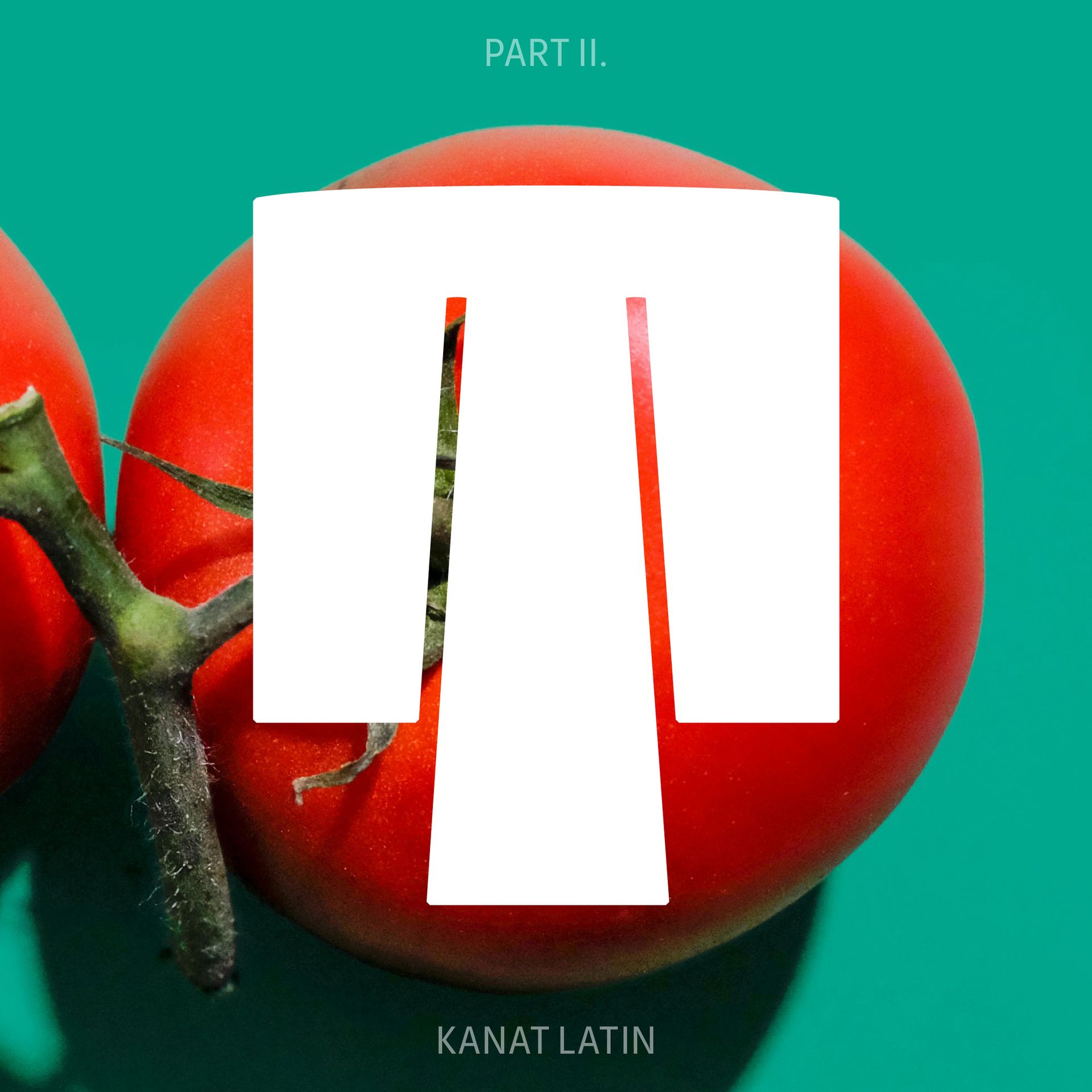 Red tomato with white