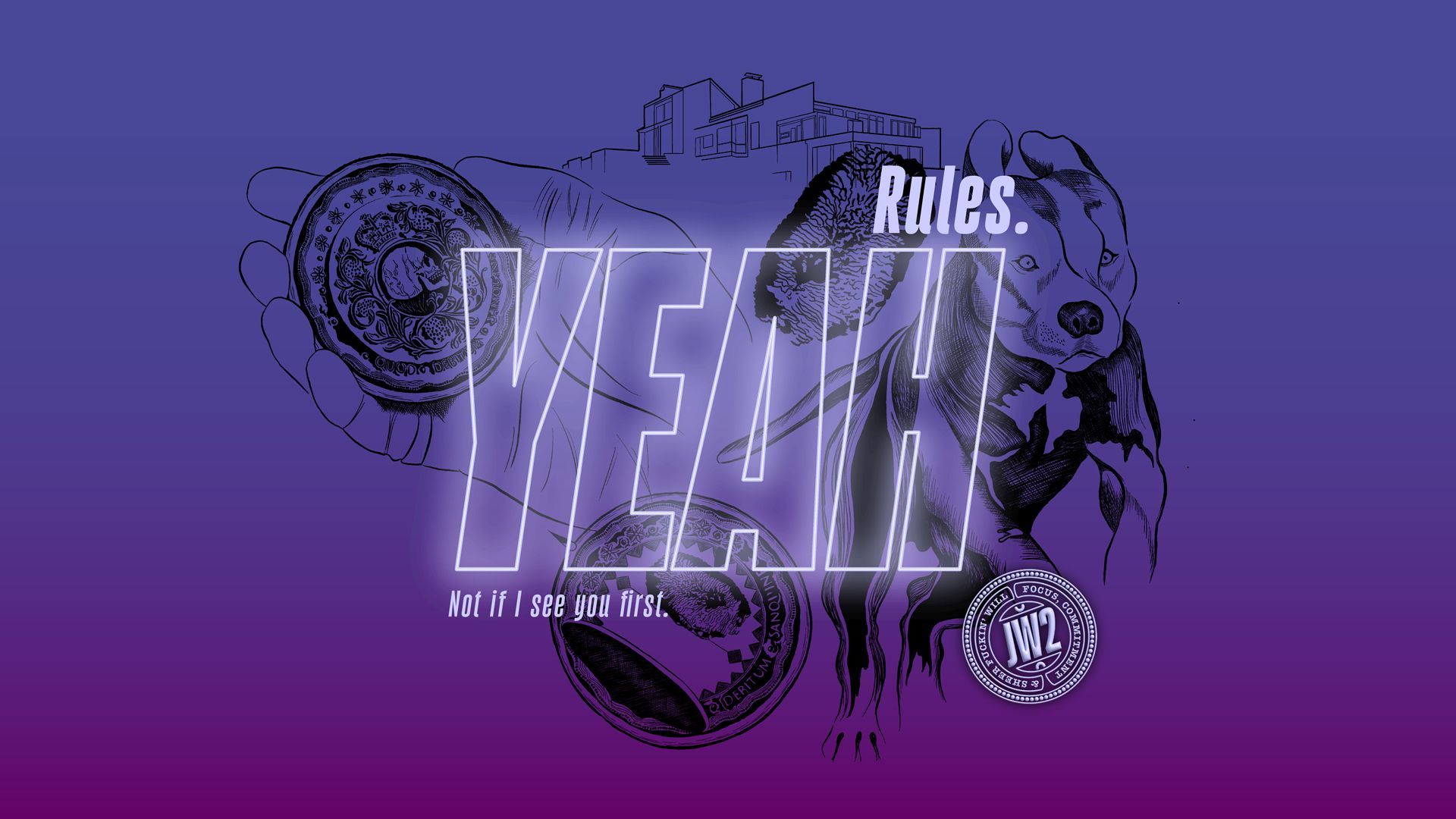 Purple graphic with the word “TEAM,” stylized figures, and the text “Rules” on a dark background