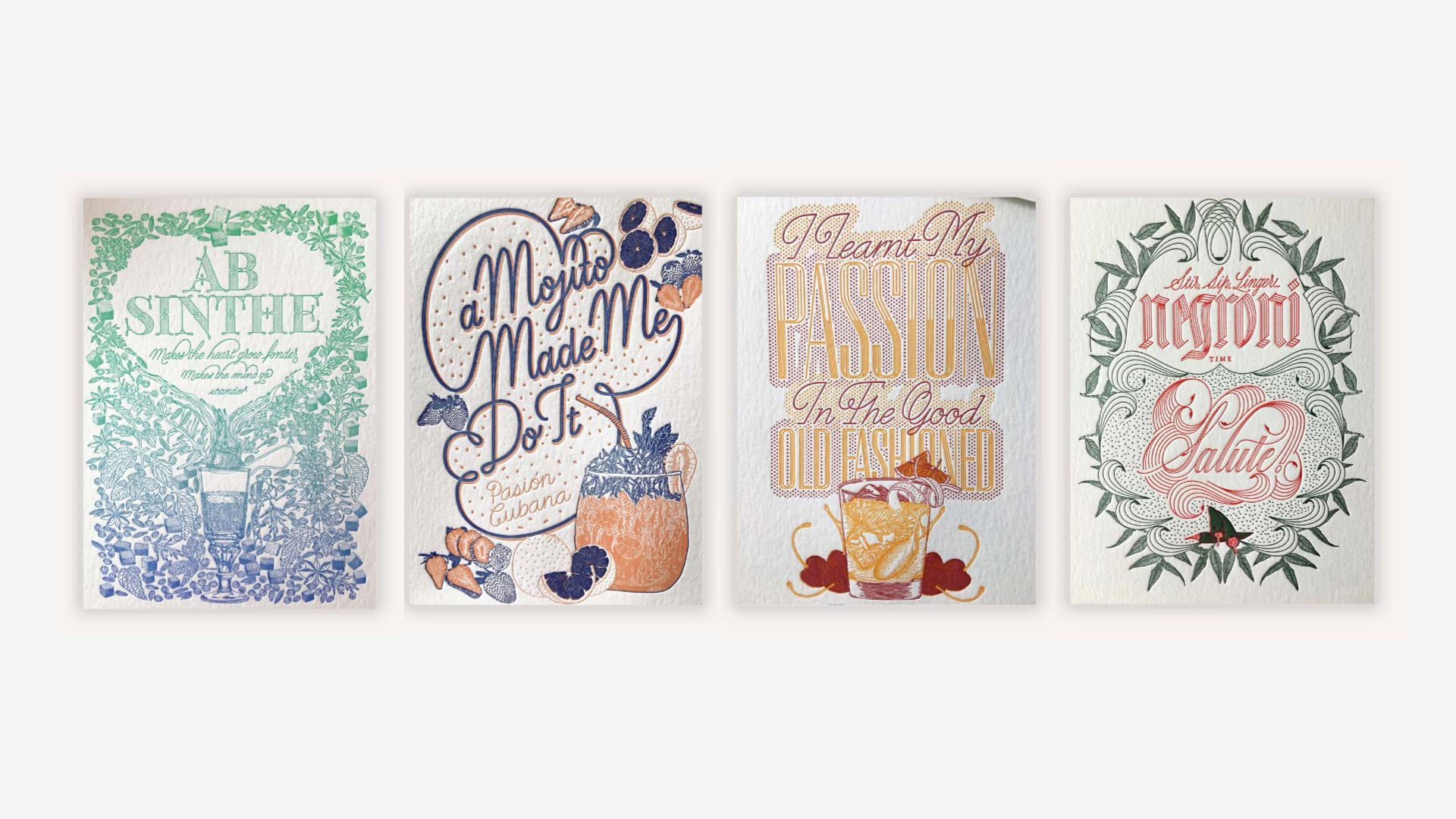 Four pastel religious wall art prints with floral and script designs on a white background