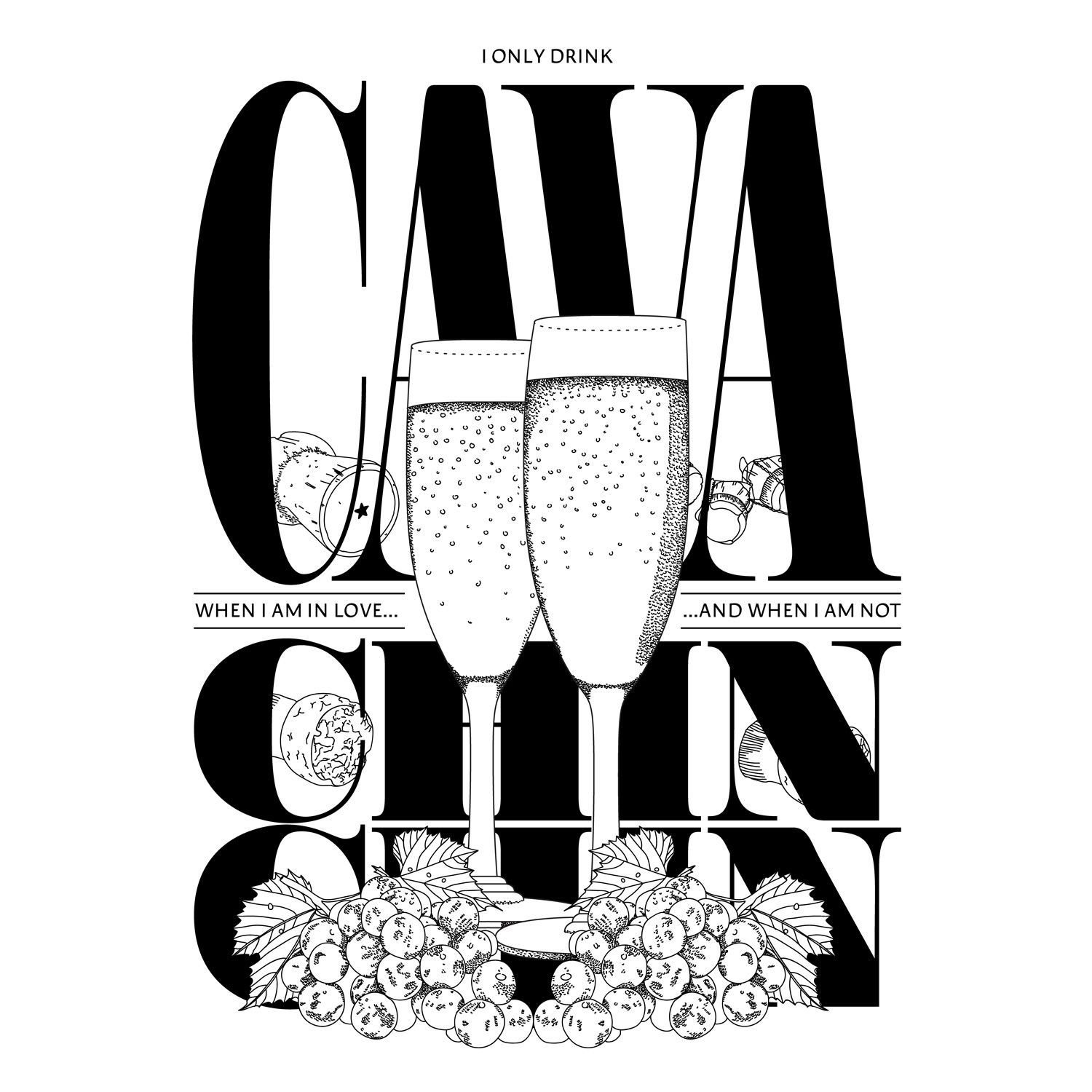 Vermut label with bold red text, wine glass, citrus slices, and botanical decorations on a white background