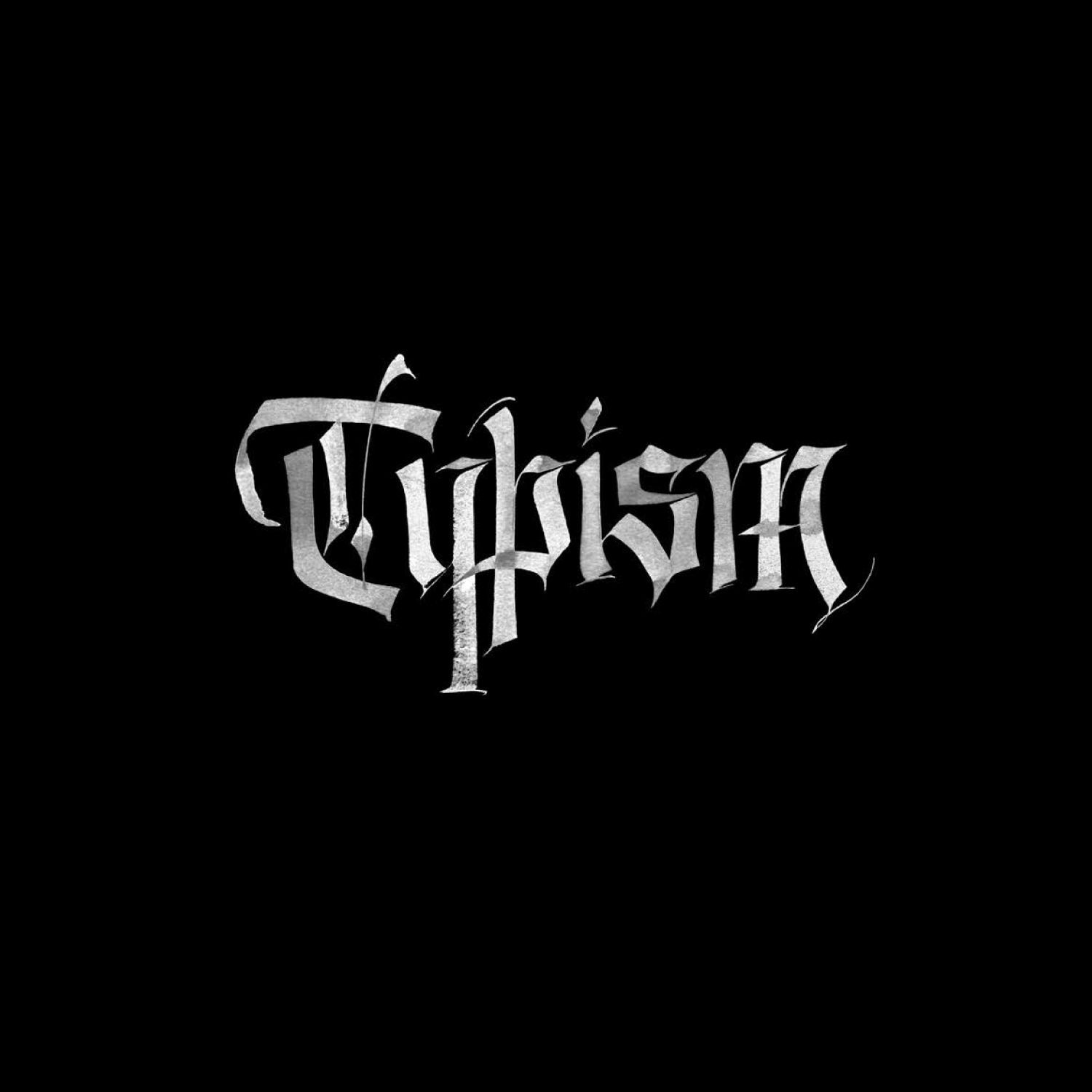 Silver gothic-style wordmark reading “Tylism” on a black background