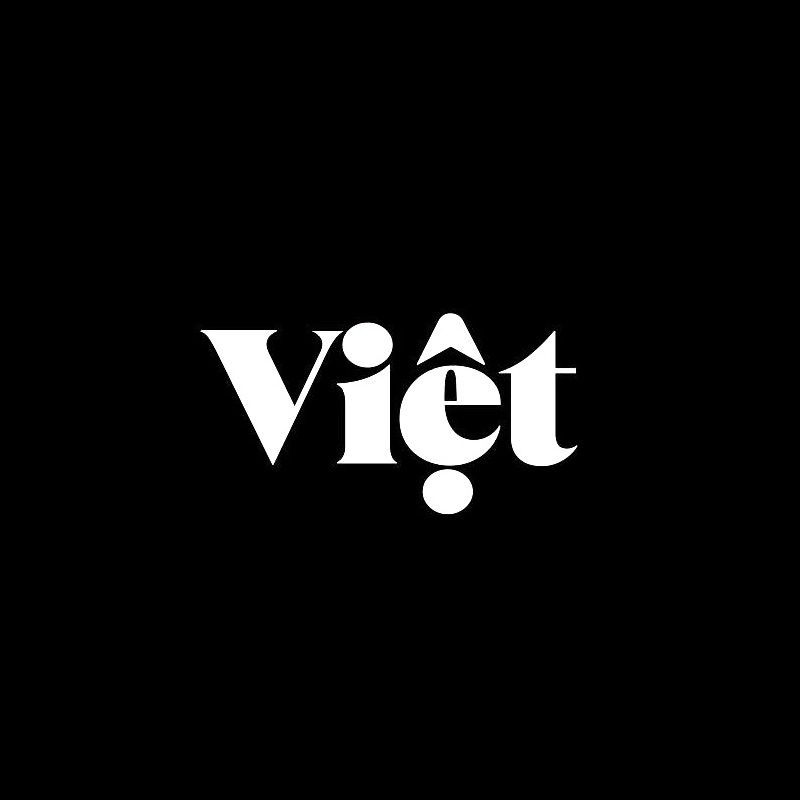 A white, stylized logo of the word 
