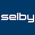 Selby logo, white text on a dark blue background.
