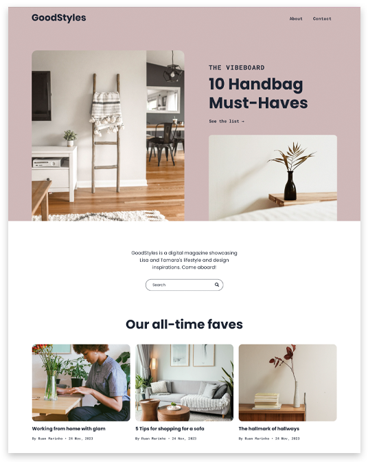 Blog magazine