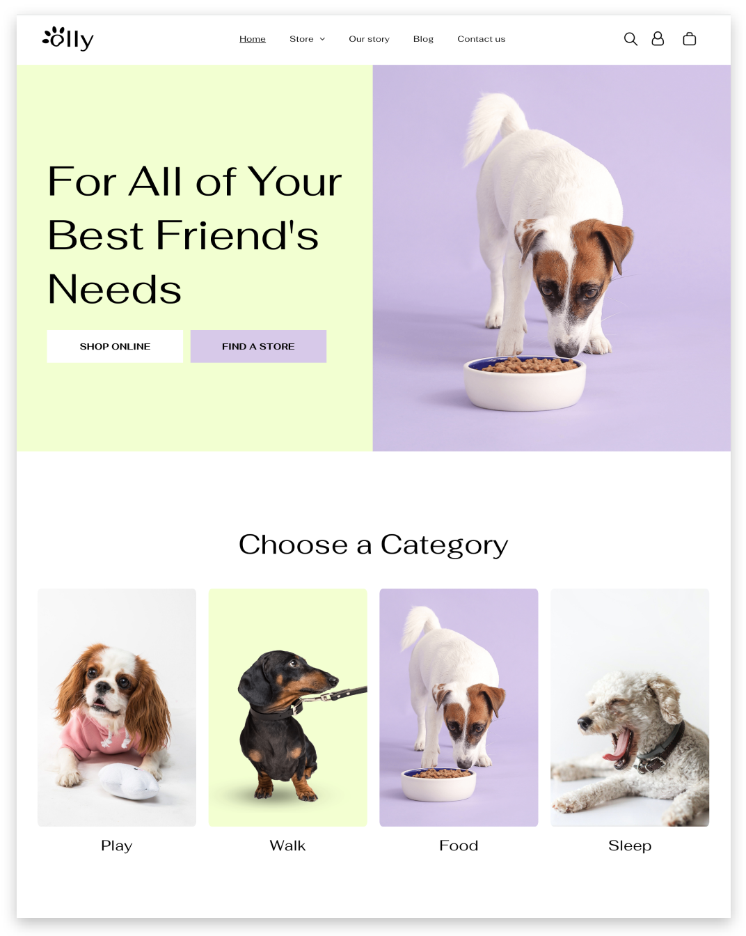 A screenshot of a website for all of your best friend 's needs.