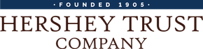 Logo for Hershey Trust Company, featuring dark text on a white background with