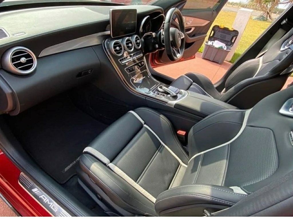 Luxury Car Interior with Black Leather Seats — Diamond Glow Auto Detailing in Armidale, NSW