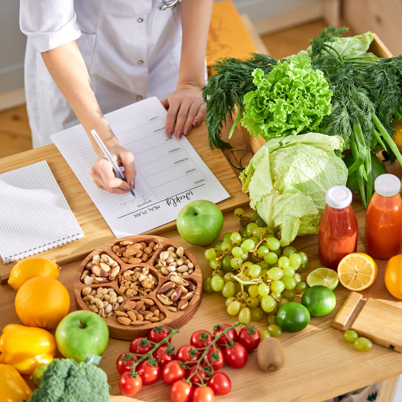 fruits and vegetables preparation