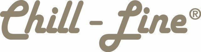 Chill-Line Chill Line logo: Stijlvol en modern, symbool voor luxe en hoogwaardige relaxfauteuils gemaakt in Nederlan