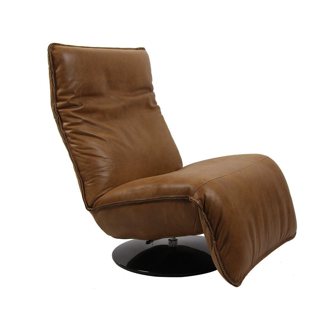 De Chill-line Indi relaxfauteuil van zacht leer biedt ongeëvenaard comfort  in een elegant, modern design.