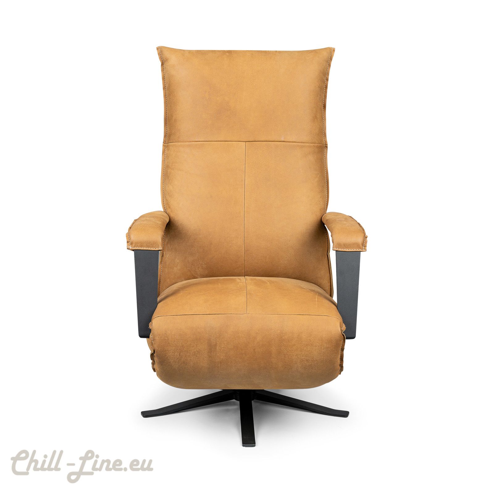 Chill-line Deliza relaxfauteuil, bekleed met hoogwaardig leer, biedt luxe en comfort met een stijlvol modern ontwerp.