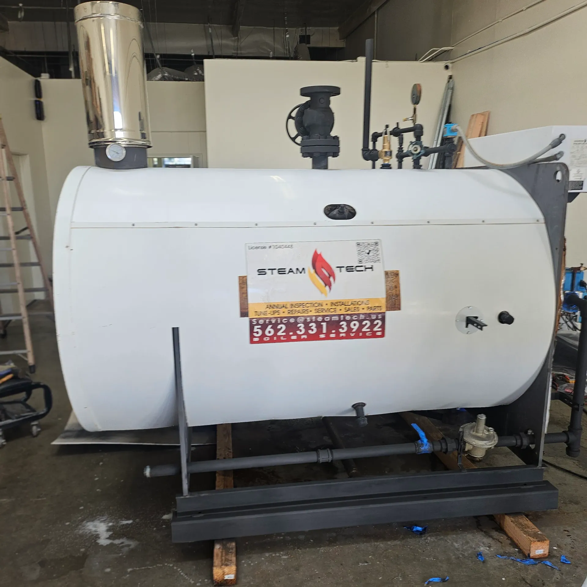 Boiler down awaiting preventive maintenance - Steam Tech