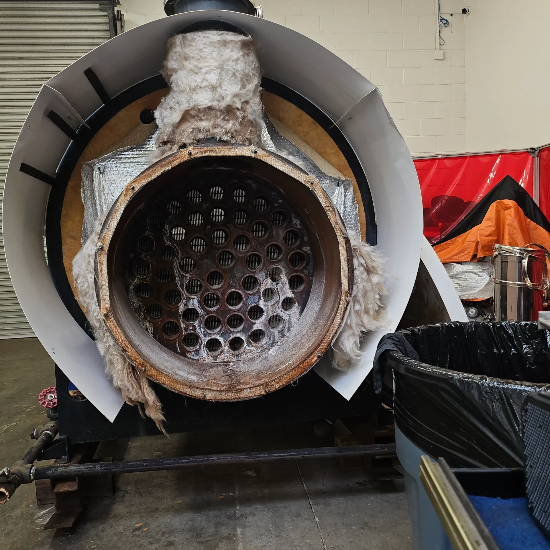 Exposed boiler tubings - Steam Tech