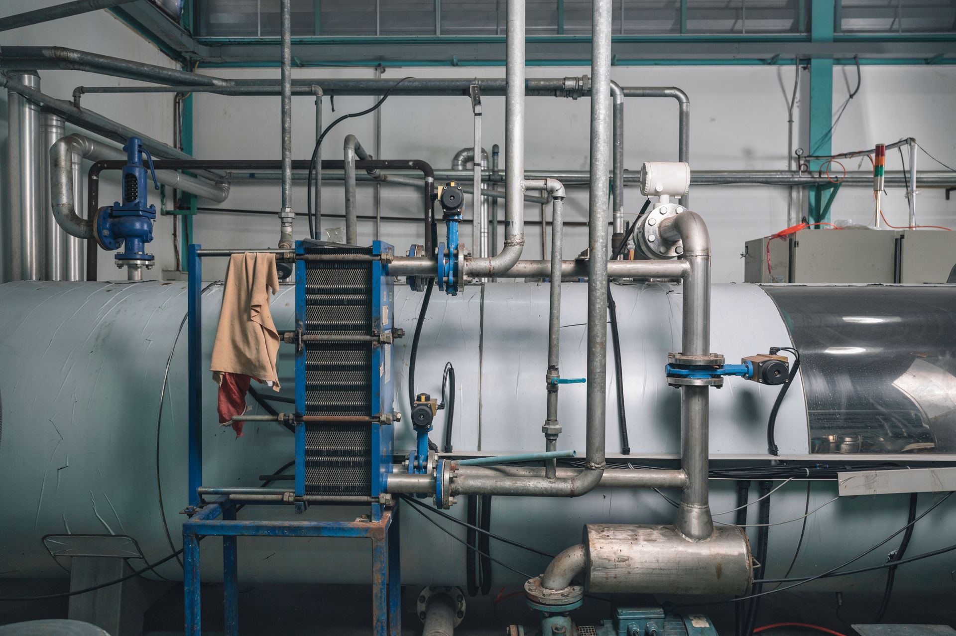 boiler going through inspection