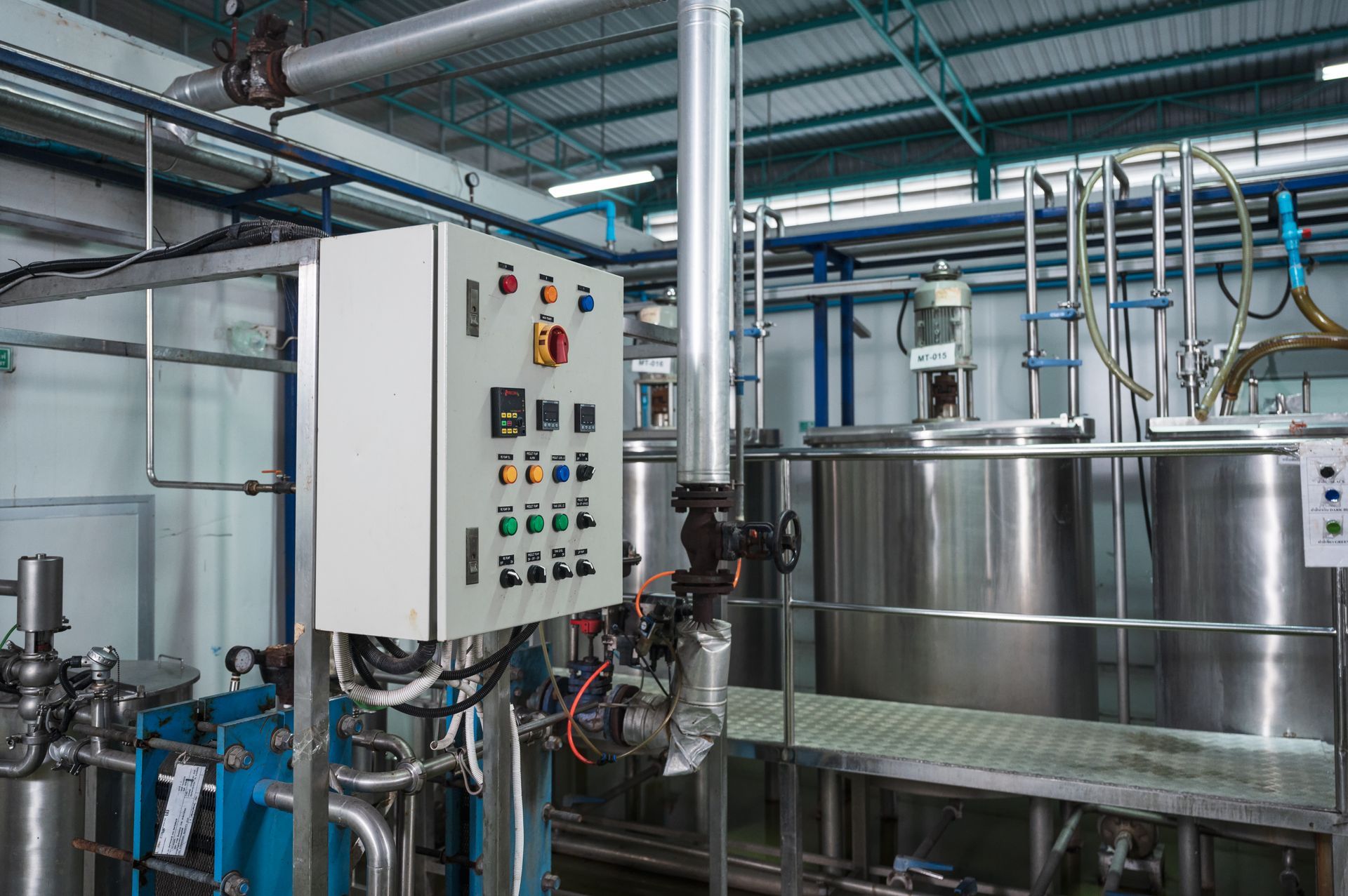stainless boilers working