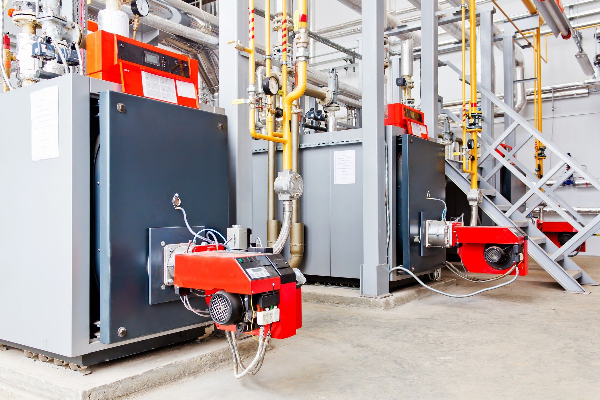 newly installed boilers