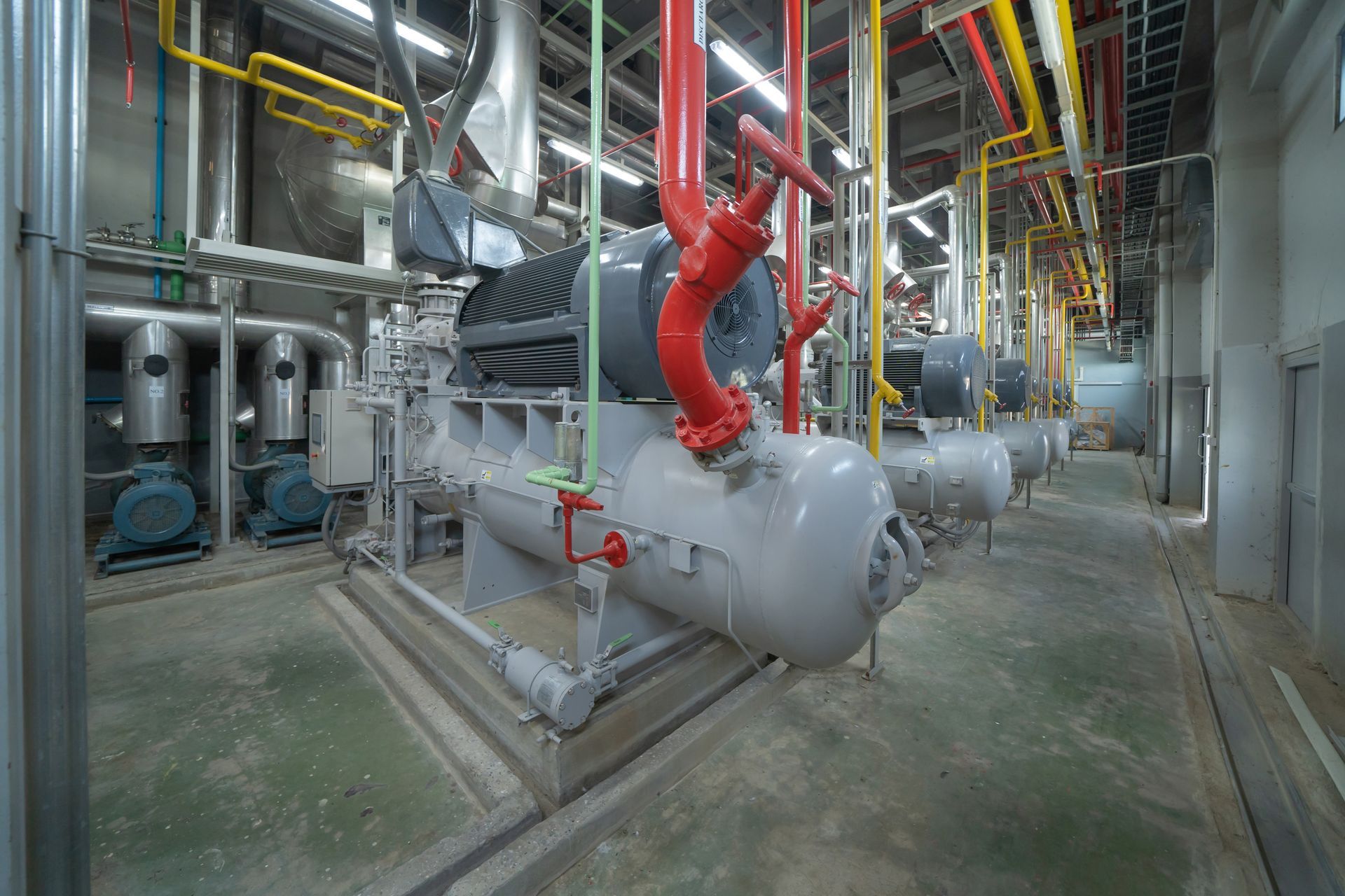 factory with newly installed boiler 