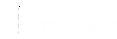 Golden Rule Contractors logo that says GRC next to a ruler and then Golden Rule Contractors, LLC. on the other side