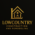 Gold logo with a house icon above the words 