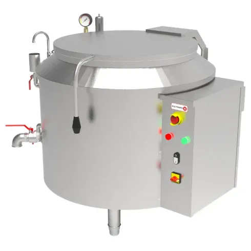 Caldeirão industrial autogerador de vapor elétrico tipo americano em aço inox