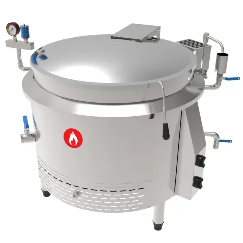 Caldeirão industrial autogerador de vapor tipo americano em aço inox