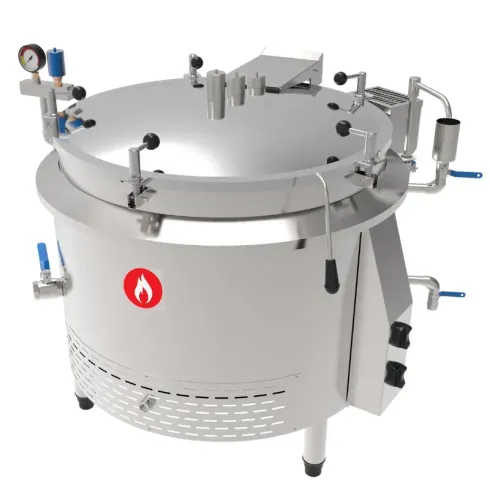 Caldeirão industrial autogerador de vapor tipo tipo autoclave em aço inox