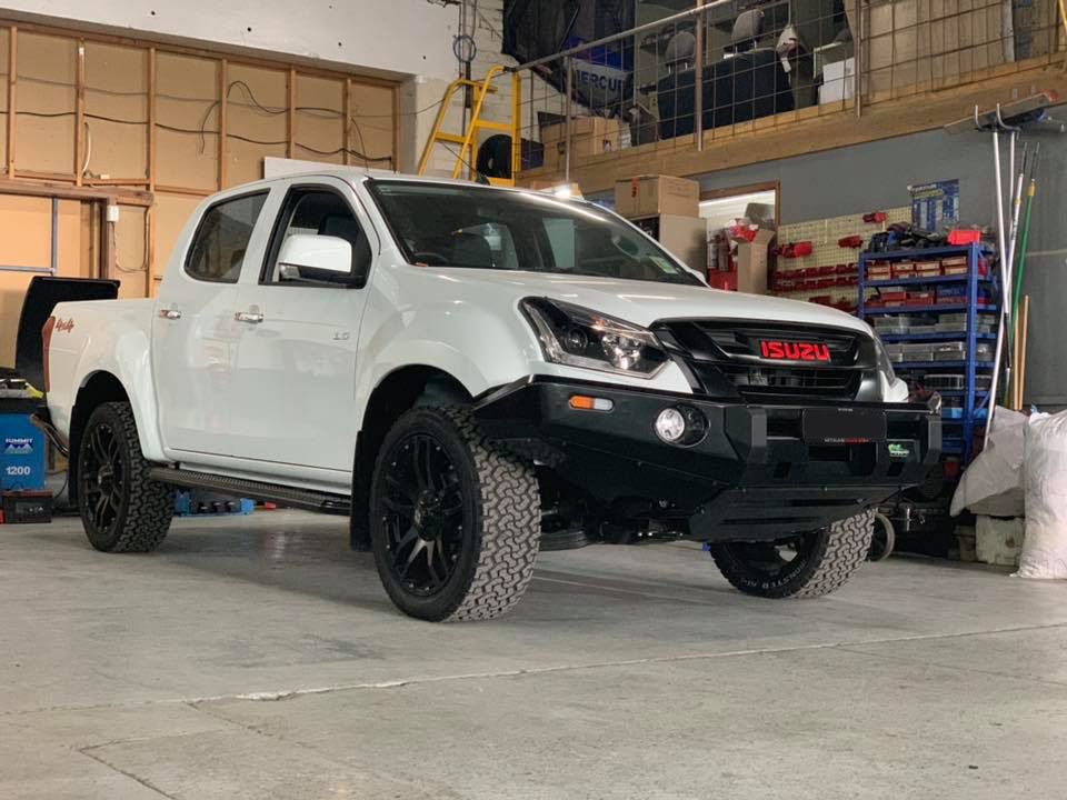 White Isuzu Car inside Garage — Traralgon, VIC — Traralgon 4WD Centre