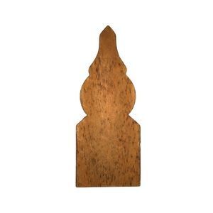 A wooden fence post with a pointed top on a white background.