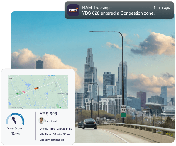 image showing the features on how vehicles and drivers are tracked for performance