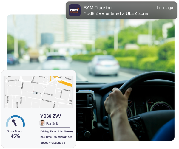 image showing the features on how vehicles and drivers are tracked for performance